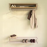 Spinder Design Zidna vješalica od punog hrasta u prirodnoj boji/smeđe-siva s policom 118 cm School – | shoptok.hr