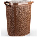 Korpa za veš sa poklopcem 42L - braon | ePonuda.com