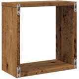 Kockaste zidne police 4 kom boja staro drvo 30x15x30 cm drvene | shoptok.hr