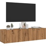 vidaXL Stenska TV omarica artisan hrast 120x30x30 cm inženirski les Cene