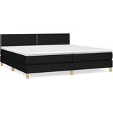 vidaXL Box spring postelja z vzmetnico črn 200x200 cm blago, (20723618) Cene