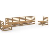  The Living Store Vrtna sedežna garnitura 6-delna medeno rjava trdna borovina - Vrtna Sedežna Garnitura, (21444644) | Shoptok.si