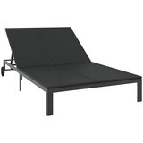  Ležaljka na suncu Crna 206 x 115 x 75 cm poliratan | shoptok.hr
