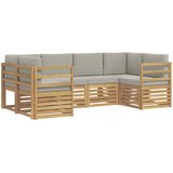  Sekcijska garnitura 6 pcs Bijela i svjetlosiva | shoptok.hr