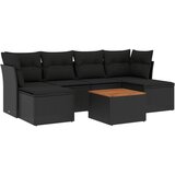  7-dijelni set vrtnih sofa od poliratana s jastucima crni | shoptok.hr
