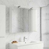 Kopalniška ogledalna omara z LED lučmi Bela 100 x 14,5 x 70 cm, (5000233300) | Shoptok.si