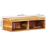  Zidni TV ormarić 60x30x19 cm puno drvo bagrem | shoptok.hr