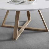 Bessagi Home klubska miza mattia, bela, hrast, Ø 80 cm | Shoptok.si