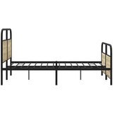 Metalni Kovinski posteljni okvir brez vzmetnice sonoma hrast 150x200 cm, (21608286) | Shoptok.si
