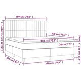  Box spring postelja z vzmetnico taupe 180x200 cm blago, (20791773) | Shoptok.si