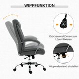  Uredska okretna stolica ergonomska s naslonom za glavu i ruke najlon siva 65x78x110-118 cm | shoptok.hr