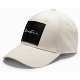 Ombre Men's baseball cap with large patch - cream Cene