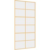  Klizna vrata zlatna 102,5x205 cm prozirno staklo ESG i aluminij | shoptok.hr