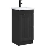 vidaXL Kopalniška omarica s pomivalnikom Črna 42 x 40 x 84,5 cm, (5000245152) | Shoptok.si