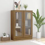 vidaXL Vitrina boja smeđeg hrasta 82,5 x 30,5 x 115 cm drvena Cijene