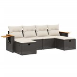  The Living Store Vrtna sedežna garnitura 6-delna z blazinami črna poli ratan - Vrtna Sedežna Garniture, (21460825) | Shoptok.si