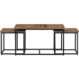  Komplet klubskih mizic 3-delni trdna tikovina | Shoptok.si