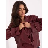 RUE PARIS Jacket-IT-KR-FL9558.60-burgundy | Shoptok.si
