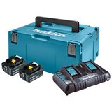 Makita LXT Power set 197629-2: 2 × BL1850B 18 V 5,0 Ah, dvostruki punjač DC18RD, Makpac 3 | shoptok.hr