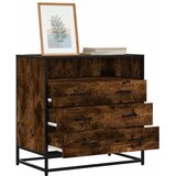 vidaXL Predalnik dimljen hrast 70x41x70 cm inženirski les | Shoptok.si