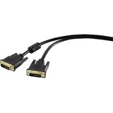 Renkforce DVI priključni kabel [ DVI-utikač 24+1pol. - DVI-utikač 24+1pol.] 1.80 m crni Cijene