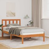  Krevetna konstrukcija s uzglavljem Vosak smeđa 90 x 200 cm | shoptok.hr