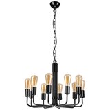  Luster na lancu 10xE27/60W/230V crne boje | Eponuda.com