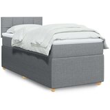 vidaXL Krevet s oprugama i madracem svjetlosivi 100x200 cm od tkanine | shoptok.hr
