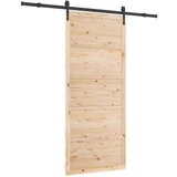 vidaXL Drsna vrata Rjava 90 x 208 cm Trdna borovina | Shoptok.si