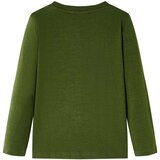  Dječja majica dugih rukava tamna kaki 92 | shoptok.hr