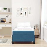 vidaXL Konstrukcija postelje Temno modra in bela 80 x 200 cm Žamet | Shoptok.si