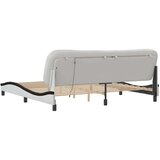  Okvir kreveta LED bijelo-crni 200 x 200 cm umjetna koža | shoptok.hr