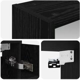  Kupaonski ormar s ogledalom Crni hrast 63,5 x 16 x 62,5 cm | shoptok.hr