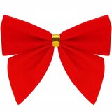 Set Božićnih mašni u crvenoj boji, 6 komada, 9,5 × 7,5 cm | shoptok.hr