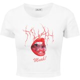 Mister Tee White Muah Cropped Tee T-Shirt | Shoptok.si