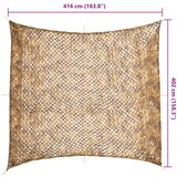  Kamuflažna mreža s torbom za pohranu 416 x 402 cm Pješčana | shoptok.hr