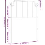  Kovinsko posteljno vzglavje črno 80 cm, (20953030) | Shoptok.si
