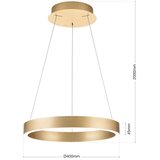  orion- led prigušiva luster na sajli kolk LED/40W/230V 2700/3000/4000K prečnik 40 cm zlatna | Eponuda.com