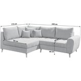MID.YOU KOTNA SEDEŽNA GARNITURA, mikrovelur peščene barve | Shoptok.si