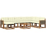  Set vanjskih sofa 9 kom. Prirodna i krem | shoptok.hr