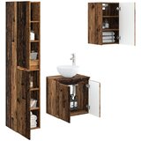  Set namještaja za kupaonicu 3 kom. Staro drvo Smeđa 33 x 34.5 x 160 cm | Shoptok.si