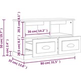 TV ormarić boja betona 80x35x50 cm konstruirano drvo | shoptok.hr