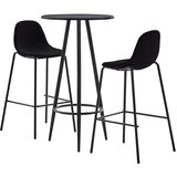  3-dijelni barski set od tkanine crni | shoptok.hr