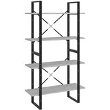 Maison Chic Knjižna omara - Knjižni regal 4-nadstropna betonsko siva 80x30x140cm iverna pl., (21724614) Cene