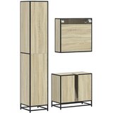 3-dijelni set kupaonskog namještaja boja hrasta sonome drveni | shoptok.hr