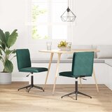 vidaXL Jedilni stol 2 kosa temno zelen žamet | Shoptok.si