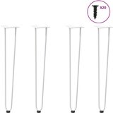 vidaXL noge za mizo za lase 4 kosi bela 72 cm trdno jeklo | Shoptok.si
