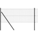 vidaXL Varjena žična ograja z 7 stebrički Siva 0,8x10 m Jeklo | Shoptok.si