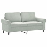  2-dijelni set sofa s jastucima svjetlosivi baršunasti | shoptok.hr