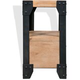  Noćni Ormarić Masivno Drvo Akacije i Čelik 40x30x54 cm | shoptok.hr